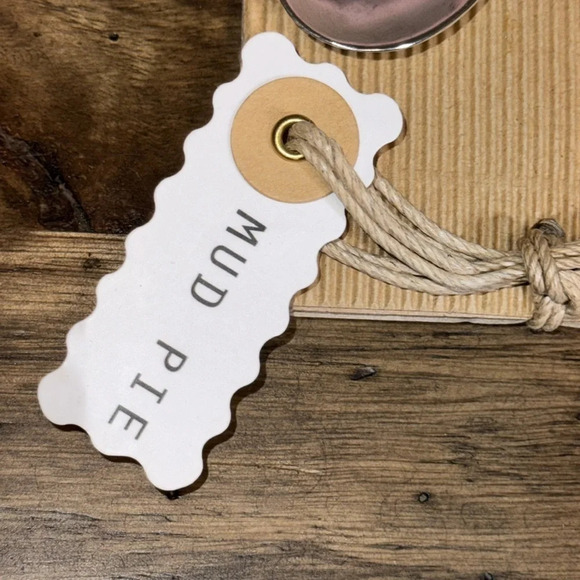 MUD PIE Children’s Girl Feeding Fork Spoon Set Sweet Baby Love You Pink Ribbon - Picture 2 of 5